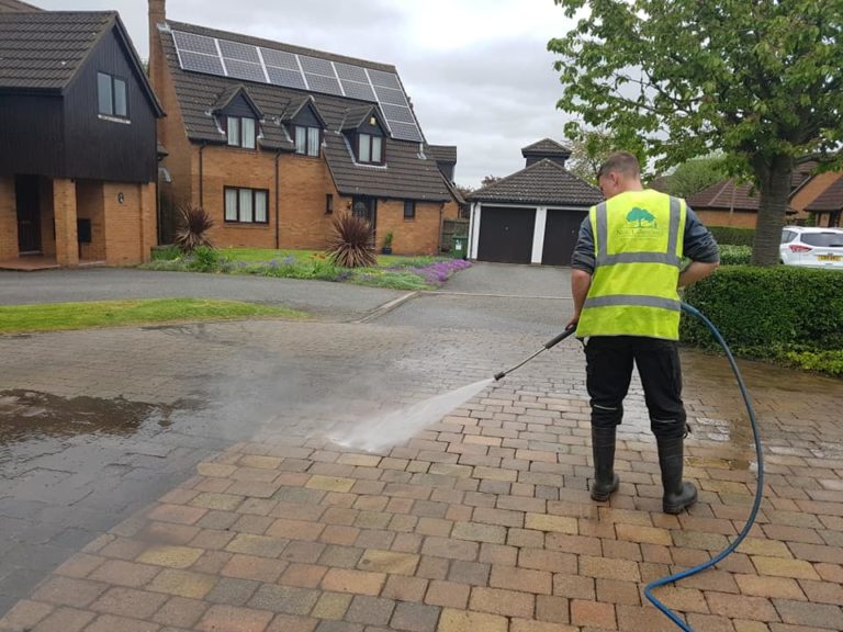 Neal Landscapes Team Jet Washing