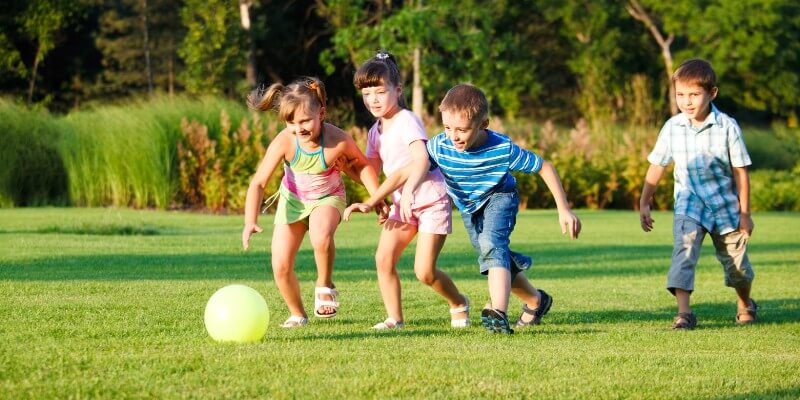 Children Playing Football