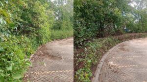 Car park before and after